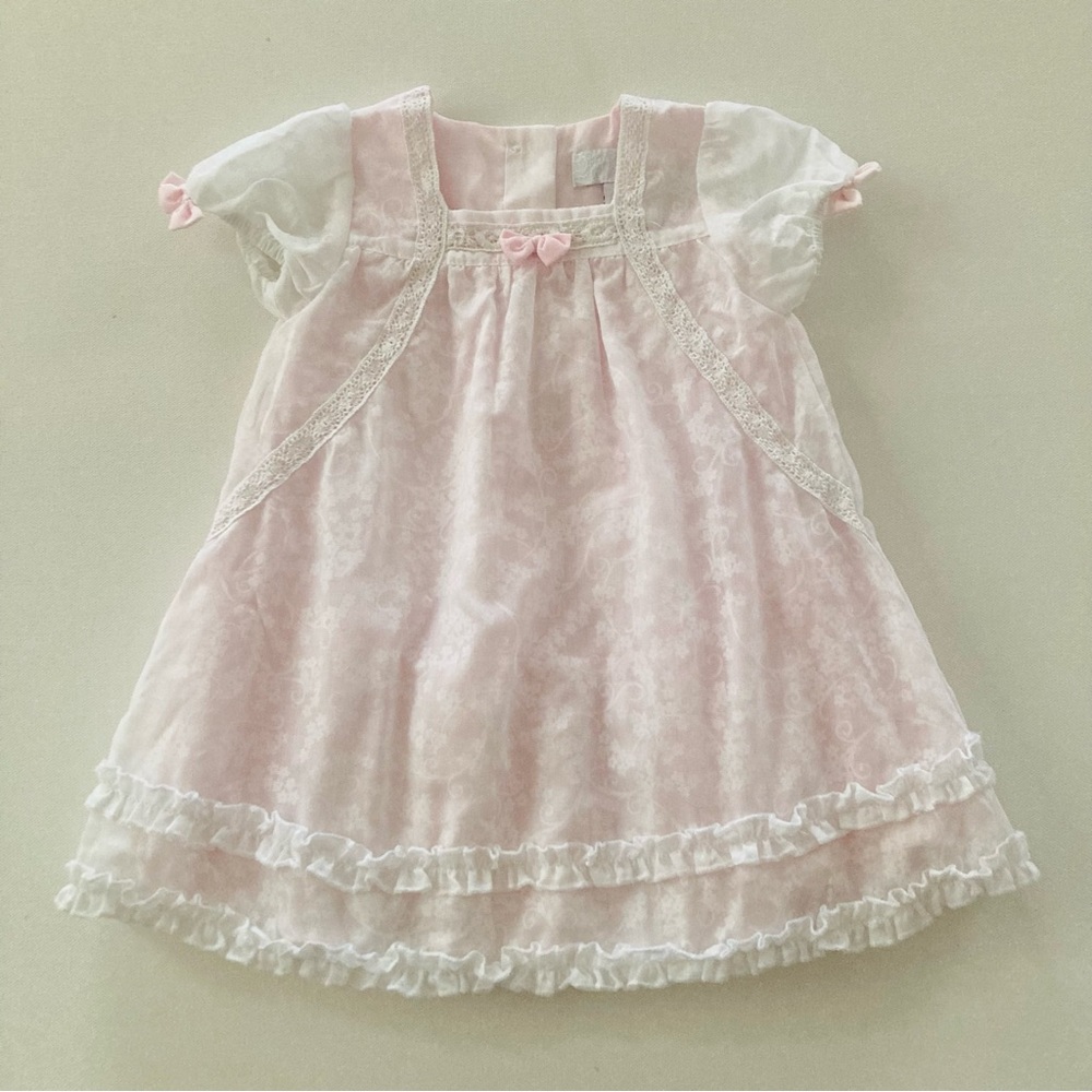 Camilla Baby Girl 6-9 Months Pink White Floral Dress